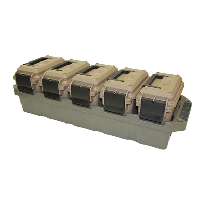 MTM AC5C 5-Can Ammo Crate Mini Dark Earth/Army Green Polypropylene