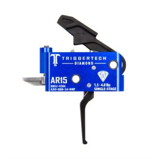 Trigger Tech Diamond Flat Single-Stage Trigger, Adjustable 1.5-4.0 lb Pull, PVD Black