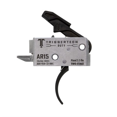 Trigger Tech Duty Curved Two-Stage Trigger for AR-15, 3.5 lb Pull, Black Anodized