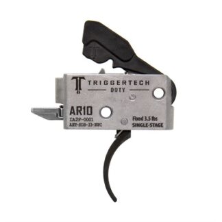 Trigger Tech Duty Curved Single-Stage Trigger for AR-10, Black Anodized