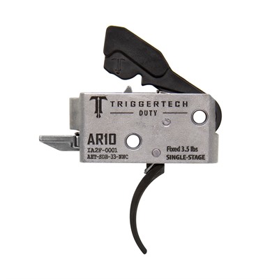Trigger Tech Duty Curved Single-Stage Trigger for AR-10, Black Anodized