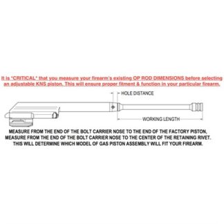 KNS Precision Adjustable Gas Piston System for Galil Ace Rifle, Small Bore