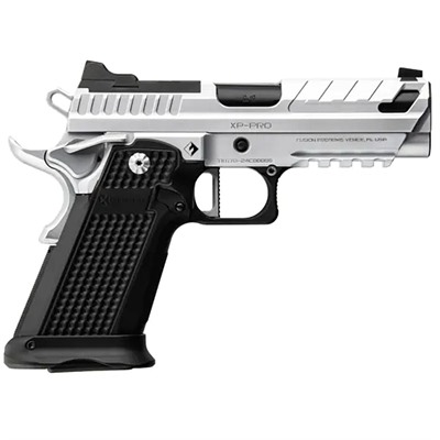 Fusion Firearms XP Pro 9mm Semi-Auto Pistol, 4 in Barrel, 10+1 Capacity, Chrome Slide/Black Frame