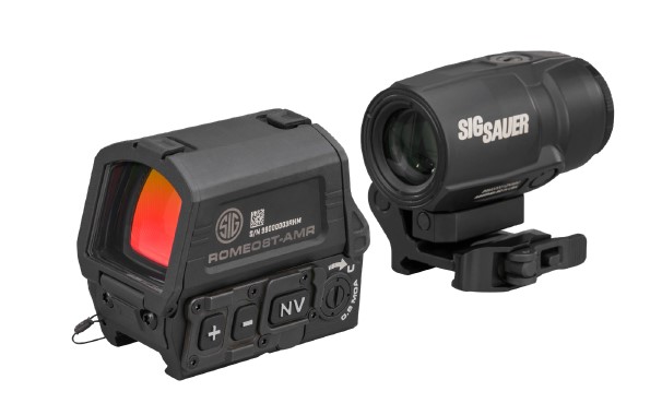 SIG Sauer Romeo8T-AMR Combo Red Dot and Magnifier 1x/3x, 40mm, Quad Ballistic Circle Dot 2.0