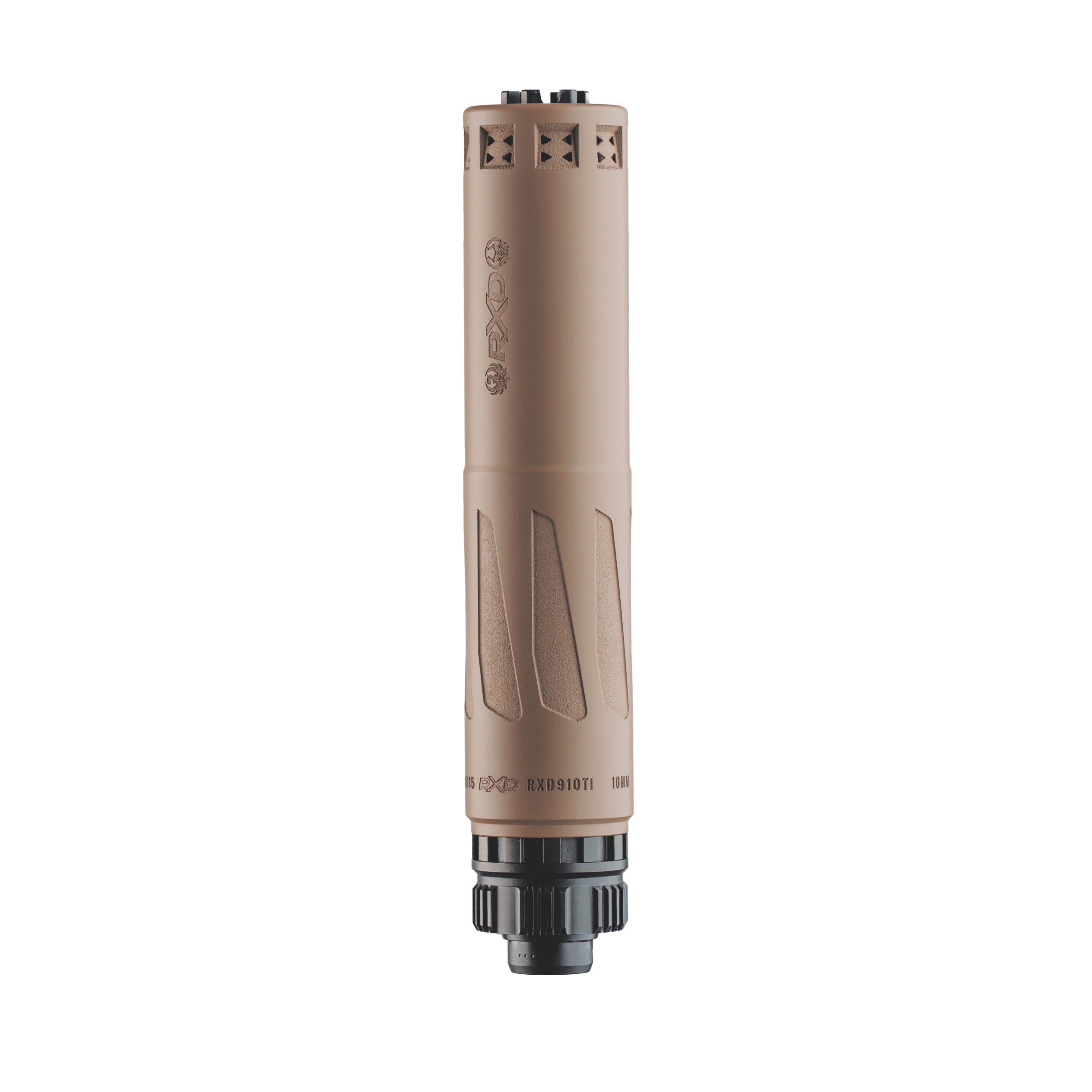Dead Air RXD910Ti 9mm/10mm Suppressor, 1/2x28 Direct-Thread Piston Mount, FDE