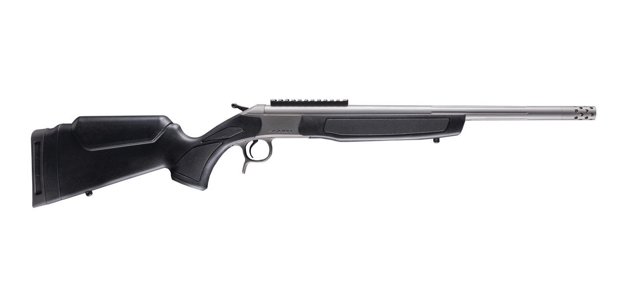 CVA Scout Single-Shot Rifle .300 AAC Blackout, Stainless with Black Synthetic Stock