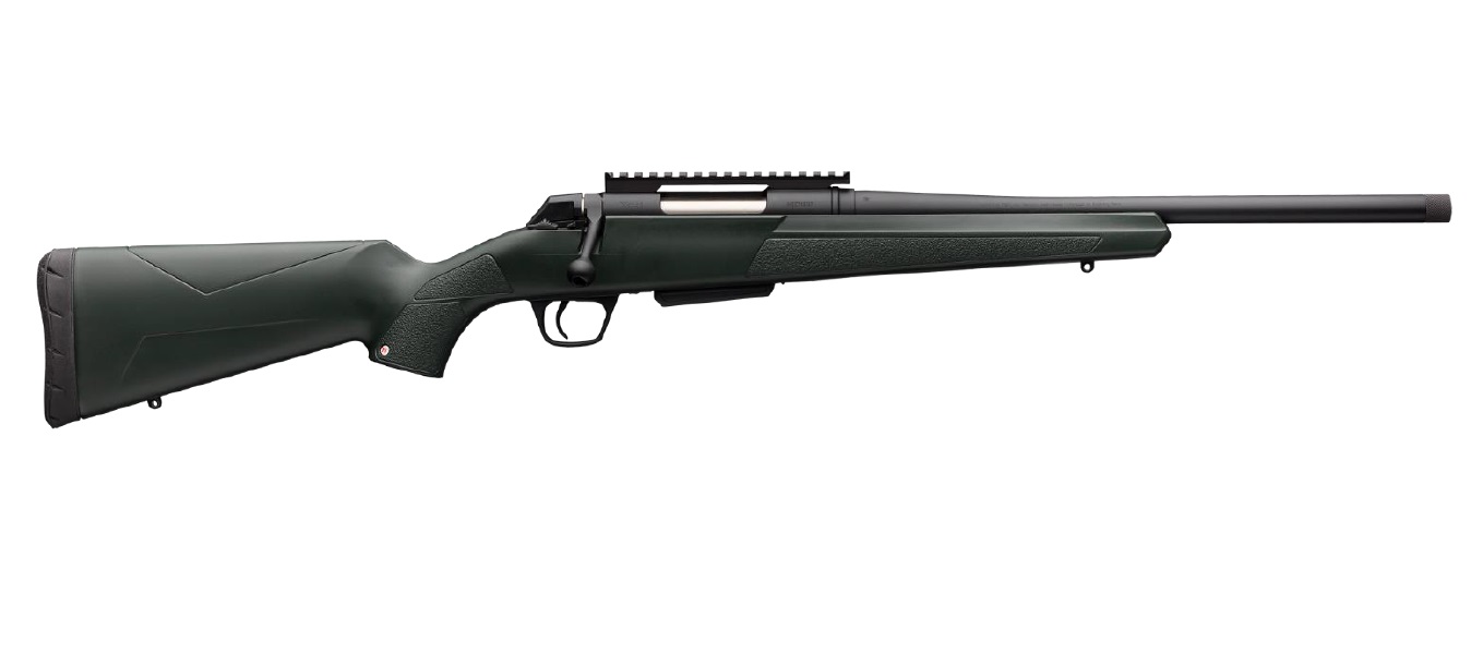 Winchester XPR Stealth Bolt Action 6.8 Western 16.5 in Barrel, 3+1 Rounds, Black Perma-Cote/Green Synthetic