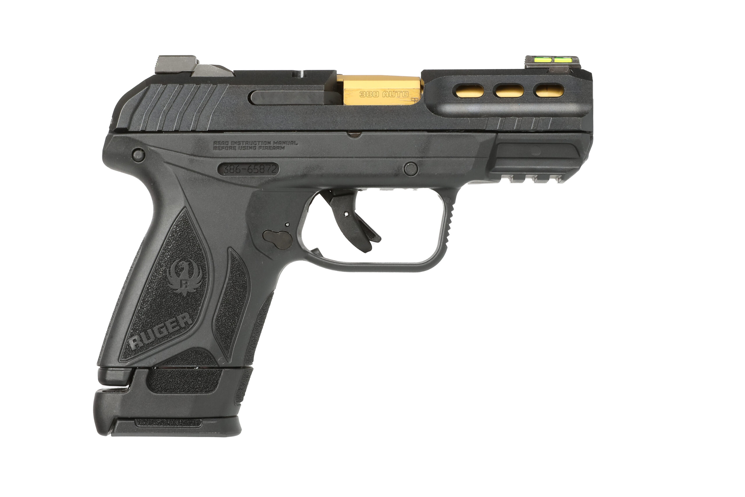 Ruger Security-380 Semi-Auto Pistol .380 ACP, 3.42 in Barrel, Black Oxide/Gold
