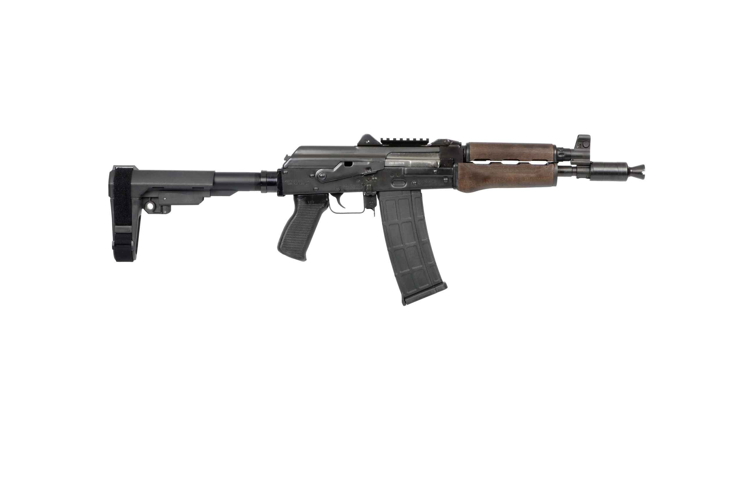Zastava ZPAP85 Semi-Auto Pistol .223 Rem / 5.56 NATO, 10 in Barrel, 30+1 Rounds, Dark Wood