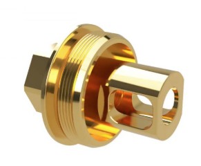 Tuna Cans 1/2x28 Direct Thread Mount with Integrated Muzzle Brake, 1-Piece, Gold