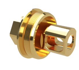 Tuna Cans 5/8x24 Direct Thread Mount W/Integrated Muzzle Brake, 1-Pc, Gold
