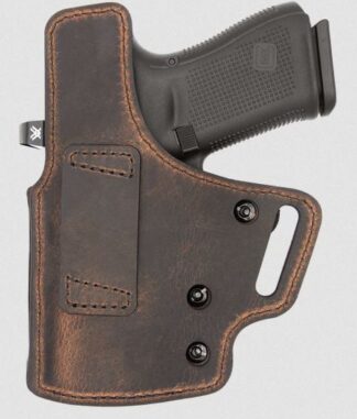 Versacarry Defender Alpha OWB Holster, Lowered Back, Poly Brown/Black, Size 4, 3.0 in Barrel