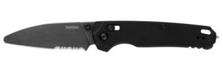 Kershaw Bel Air XL EMT Folding Knife 3.25 in Sheepsfoot Black/Black Stonewash