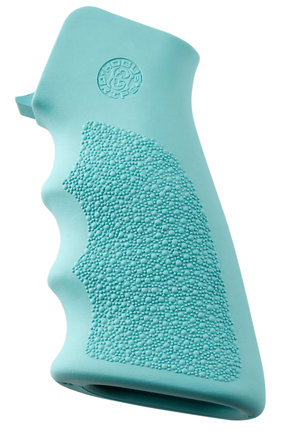 Hogue OverMolded Grip 15015 Cobblestone Aqua Blue Rubber W/ Finger Grooves for AR-15