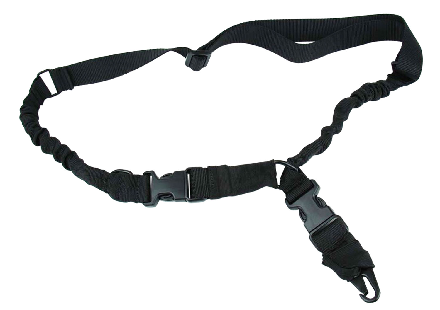 TacFire SL003B 2 to 1 Point Double Bungee Sling, Black Nylon, 30"-40" Adjustable