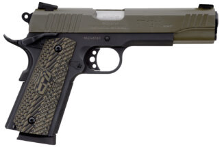 Taurus 1911 5 in .45 ACP 8+1 Beavertail, Mil-Spec Green Cerakote Slide & Brown VZ Grip