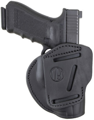 1791 Gunleather 3-Way Steerhide Leather Belt Loop Holster, Stealth Black, Ambidextrous