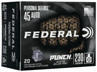 Federal Premium Punch .45 ACP 230 Gr JHP, 20 Rounds Per Box