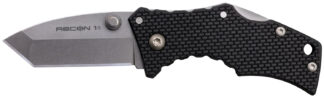 Cold Steel Recon 1 Micro 2" Folding Tanto Knife, Plain Stonewashed, 4034 SS Blade