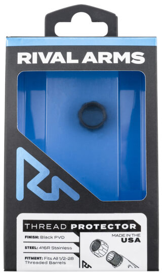 Rival Arms 9mm Luger Thread Protector, Black PVD, 1/2"x28