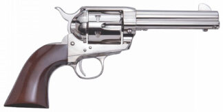 Cimarron PPP45N Pistolero 45 Colt (LC) 6 Shot, 4.75" Nickel-Plated Steel Barrel, Cylinder & Frame, Wide Front Sight, Smooth Walnut Grip