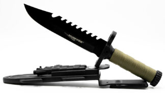 Humvee Accessories Next-Gen Survival Knife 12.5 in Total, 7.50 in Blade, Stainless Blade, OD Green Handle