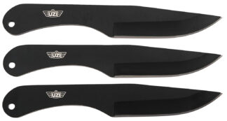 Uzi Accessories Throwing Knives IV 8.25" Plain Black Stainless Steel