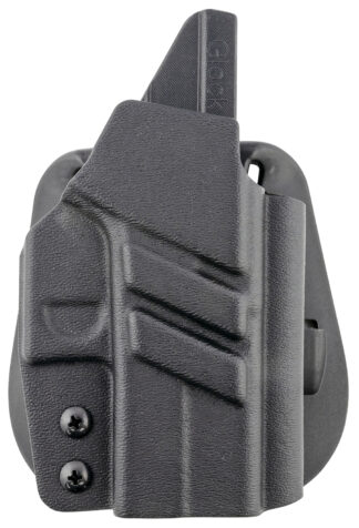 1791 Gunleather TACPDHOWBG43XMOSBLKR Tactical Kydex OWB Black Kydex Paddle Compatible w/Glock 43/43X/43X MOS Right Hand