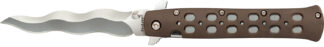 Cold Steel CS-26SK4 Ti-Lite  4" Folding Plain Kris AUS 10A Steel Blade/Flat Dark Earth Griv-Ex Handle