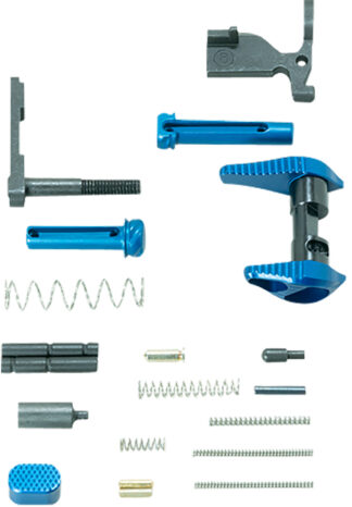 Timber Creek ARLPKB AR-15 Lower Parts Kit, Blue Anodized Billet Aluminum