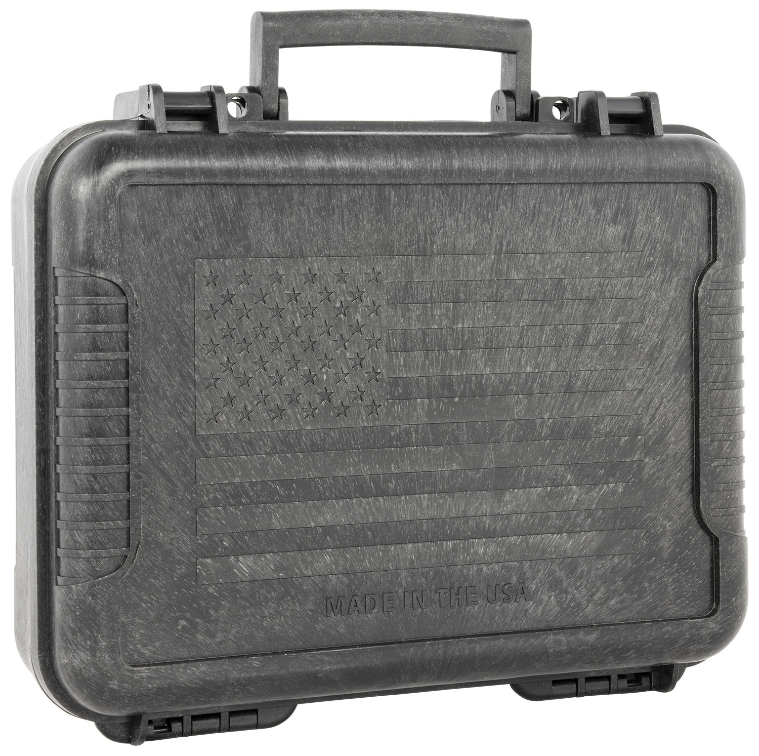Outdoor Connection Molded Pistol Case 11 In Black Polypropylene W/US Flag