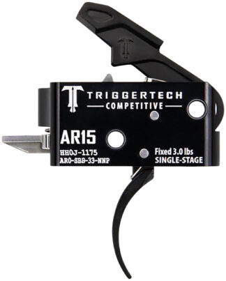 TriggerTech Competitive Curved Single-Stage Trigger, 3 lbs, Fixed, for AR-15