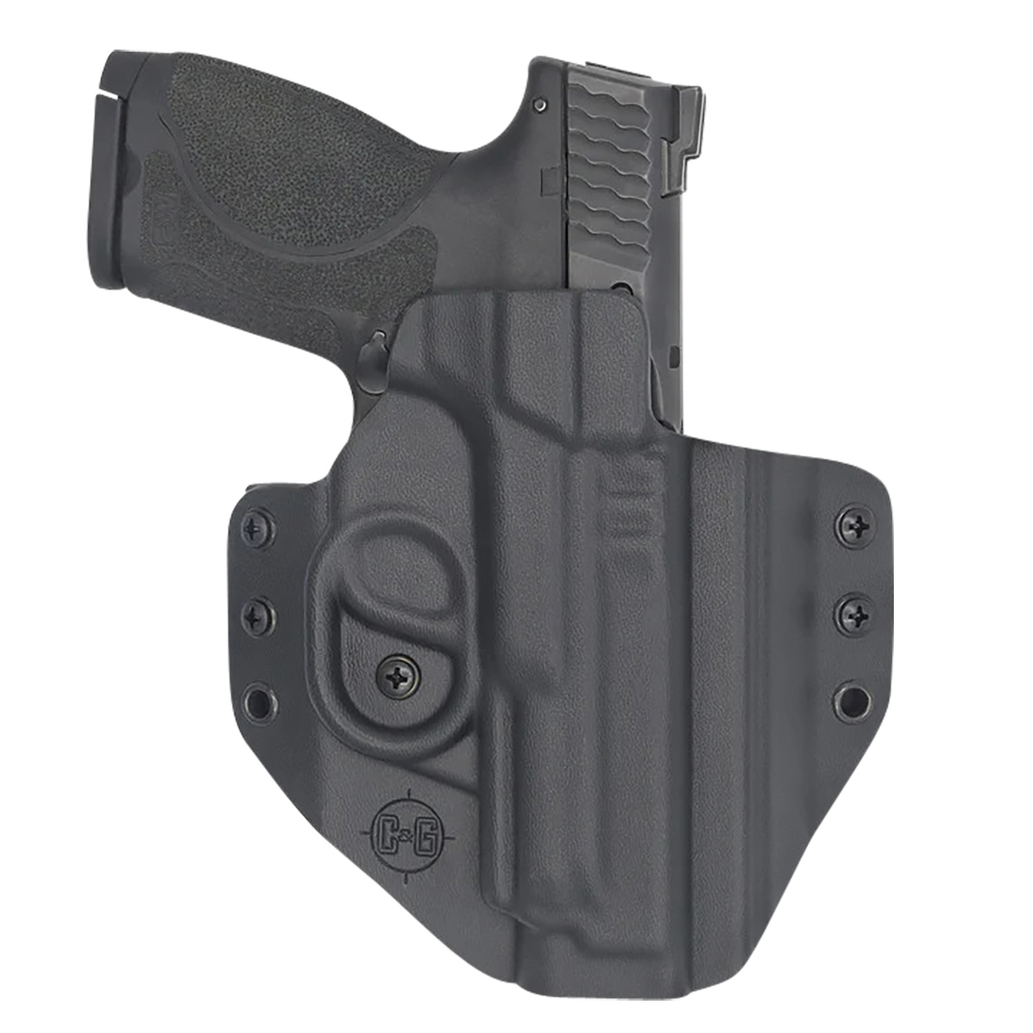 C&G Holsters Covert OWB Belt Loop Kydex Holster for S&W M&P 9/40 with RMR-Ready Open Bottom (Black)