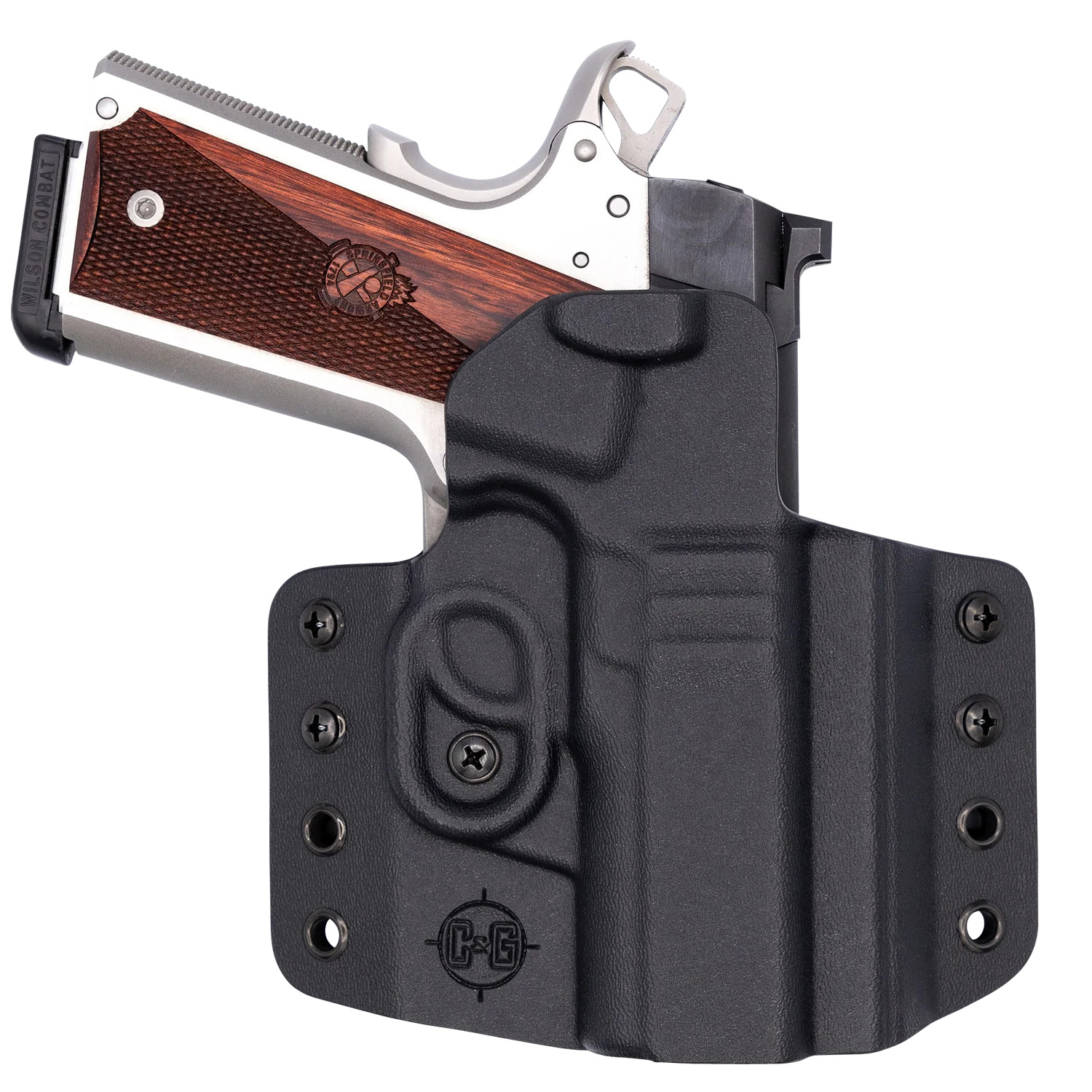 C&G Holsters 1862100 Covert OWB Black Kydex Belt Loop Fits 1911 3.5" Right Hand