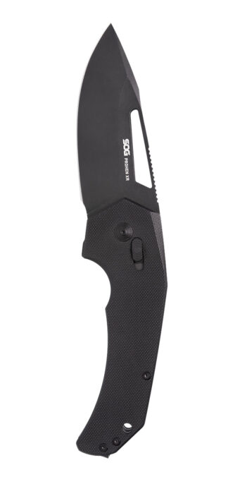 SOG Prohen XR Folding Knife 3.35 in Cryo D2 Drop Point Black Textured G10