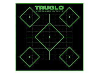 TruGlo Tru-See 5 Diamond Target TG14A25BB 12x12 25-Pack Self-Adhesive Heavy Paper Black/Green