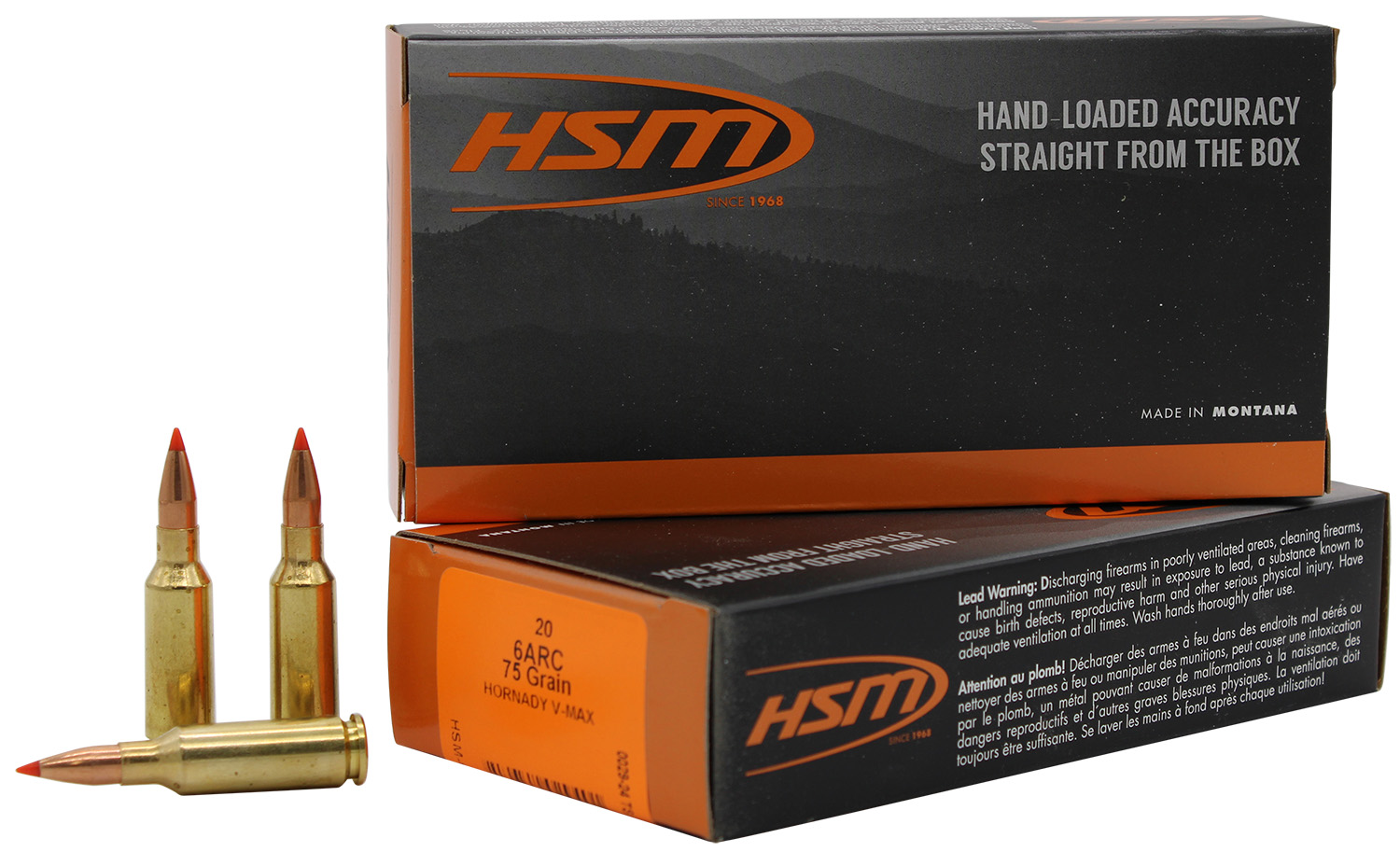 HSM 6mm ARC V-MAX 75 gr 20-Round Box