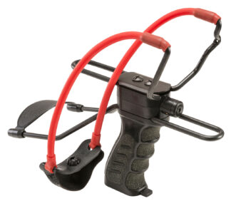 RWS X Shot Laser Edition Slingshot with 10-Round Ammo Storage (Red/Black Molded Handle)