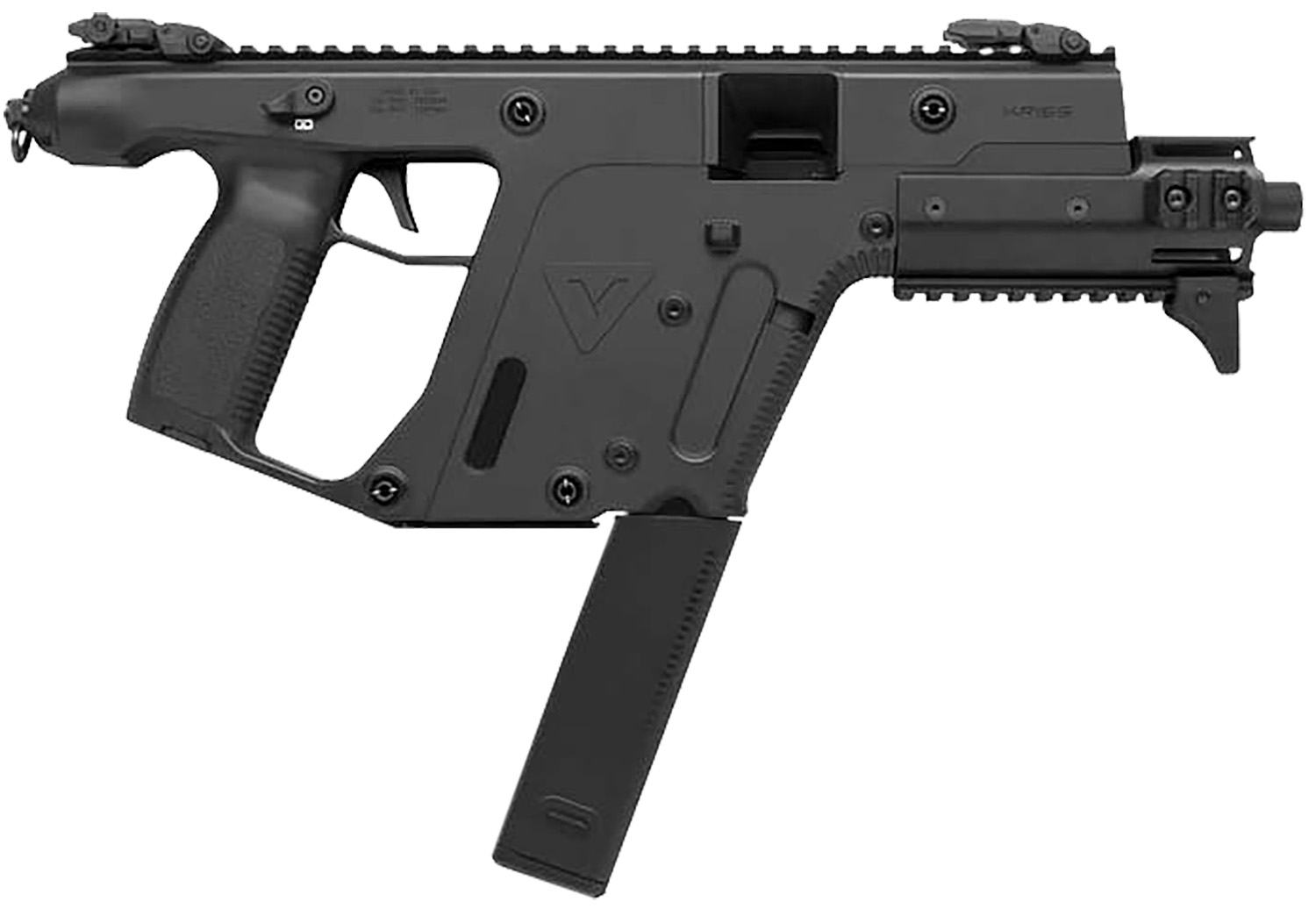 Kriss USA KV10PBL30 Vector SDP Enhanced G2 10mm Auto 33+1 6.50" Black Nitride Threaded Barrel, Black Picatinny Rail Top & Bottom, MK5M Modular Rail