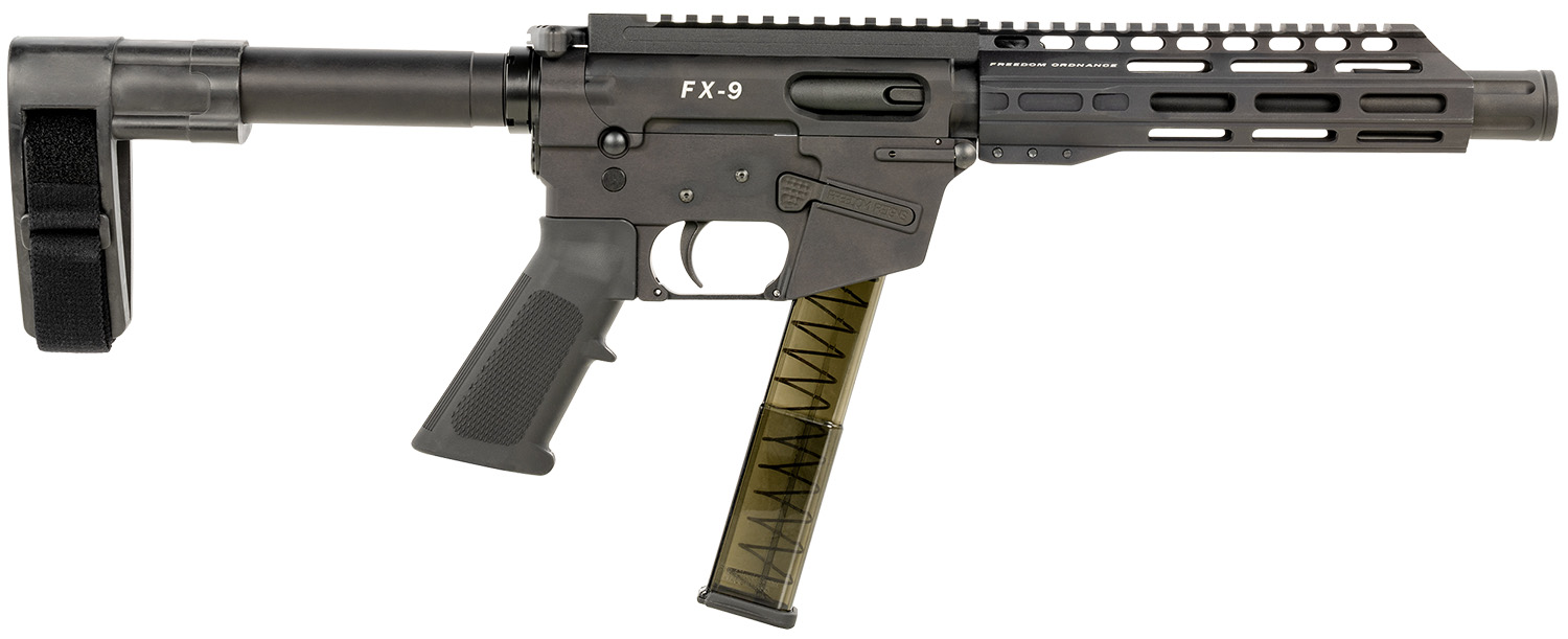 Freedom Ordnance FX-9 Semi-Auto 9mm 8" Barrel 31+1 Rounds Black Anodized Aluminum