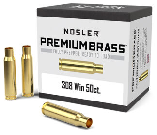 Nosler 10225 Premium Brass Unprimed Cases .308 / 7.62 NATO, 50/Box