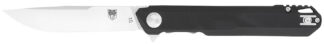 CobraTec Monarch Liner-Lock Folding Knife, 3.50in D2 Blade, Satin Drop Point, Black G10 Handle
