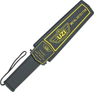 Uzi Accessories UZIHHSC1 Handheld Metal Detector Black/Yellow High-Impact Plastic