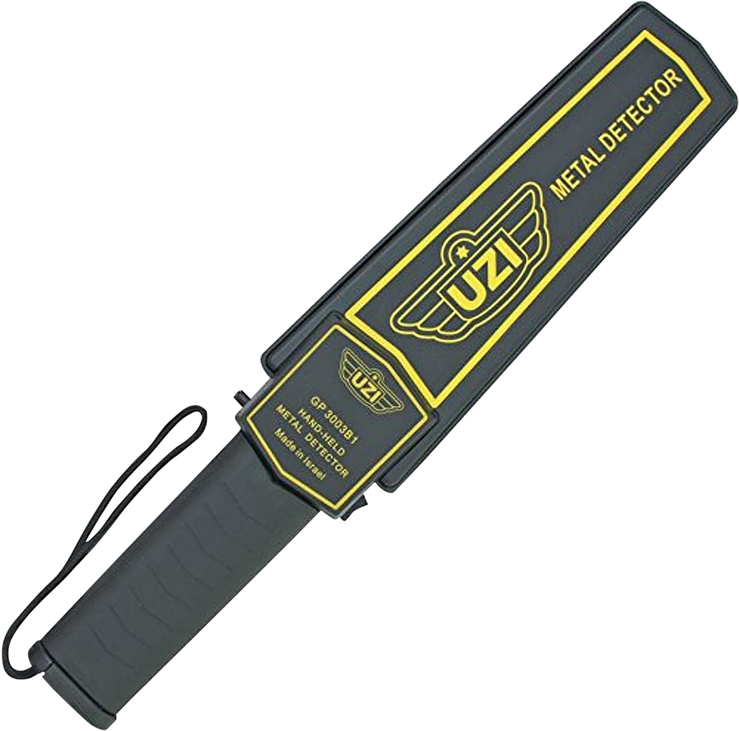 Uzi Accessories UZIHHSC1 Handheld Metal Detector Black/Yellow High-Impact Plastic