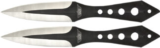 Uzi Accessories Throwing Knives UZKTRWTZP 2-Piece Stainless Steel Black/Silver Set