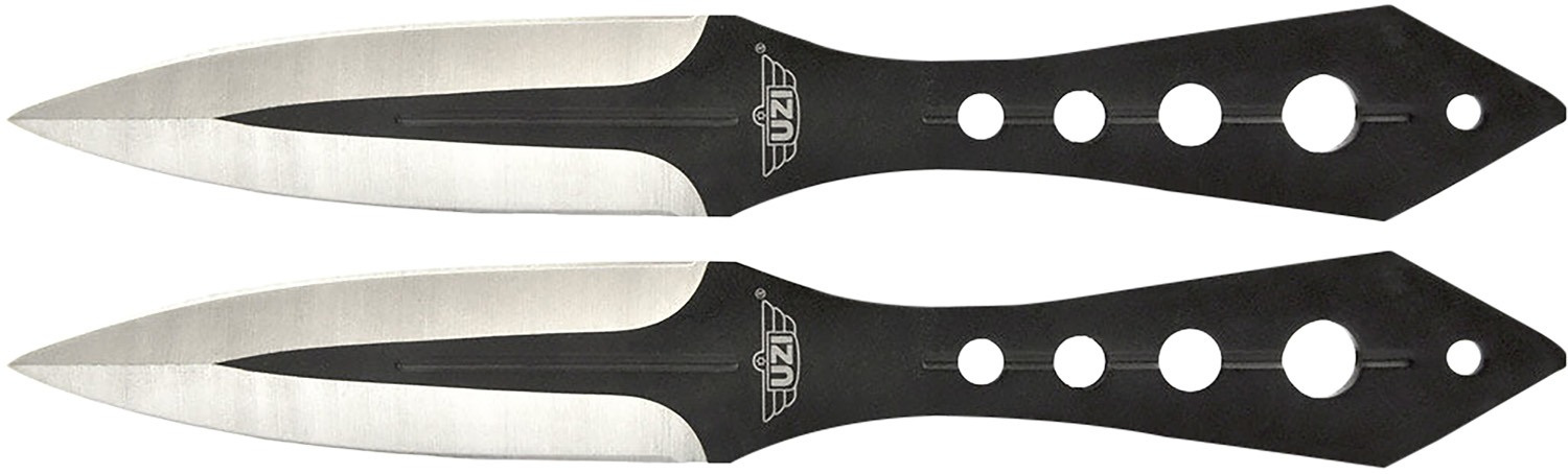 Uzi Accessories Throwing Knives UZKTRWTZP 2-Piece Stainless Steel Black/Silver Set