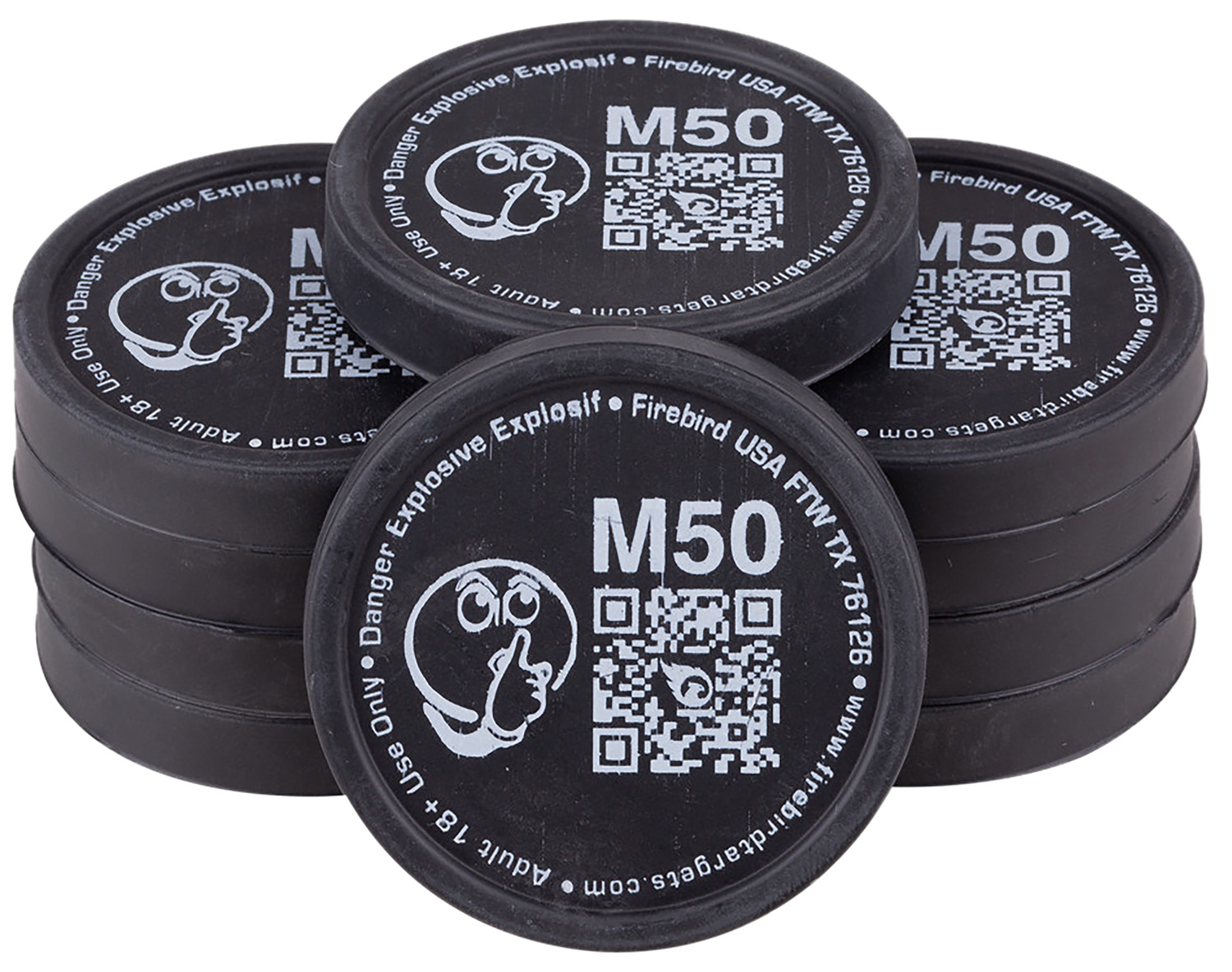 Firebird M50 Moderated Targets 50mm, Moving Trajectory/Static, Low Noise, 10 Pack