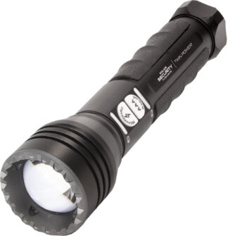LB Marketing 97741 Twin Power Long Throw Flashlight, 220/450 Lumens, Black, White LED