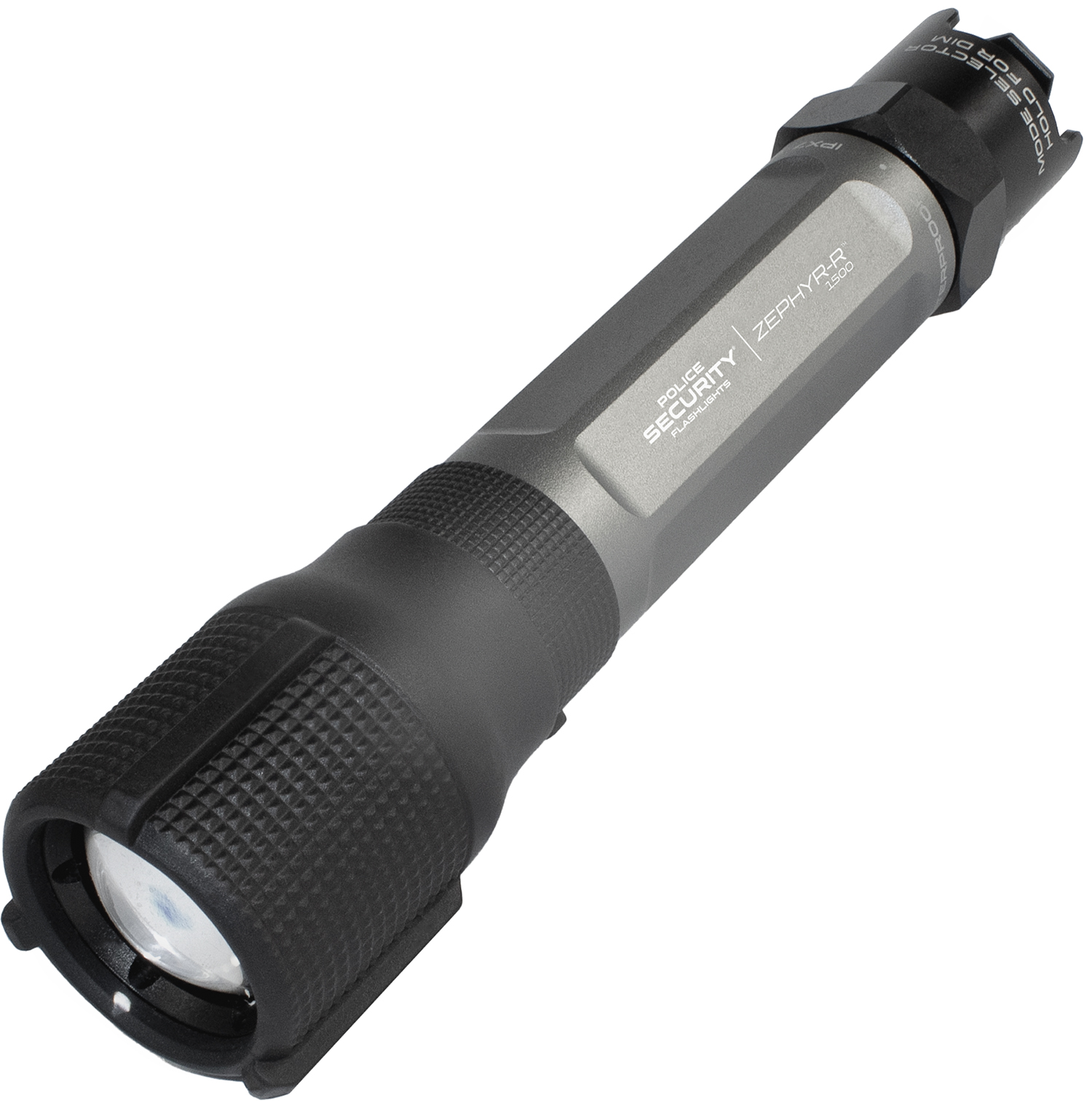 LB Marketing Zephyr-R Rechargeable Tactical Flashlight, Gray, 450/1500 Lumens, IPX7