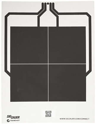 SIG Sauer SCT356 T300 4-Square Conductive Replacement Target, Hanging Black/White